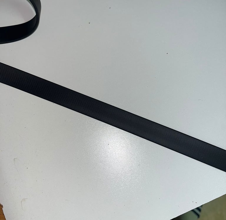 Farbmuster Biothane in Schwarz, Leine, Halsband, Maulkorb