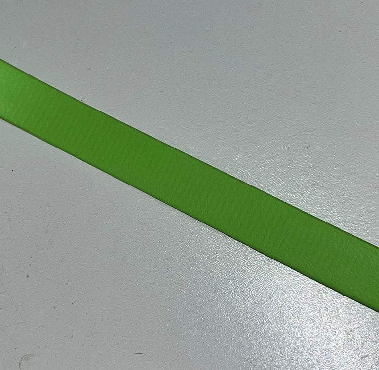 Farbmuster Biothane in Apfelgrün, Leine, Halsband, Maulkorb