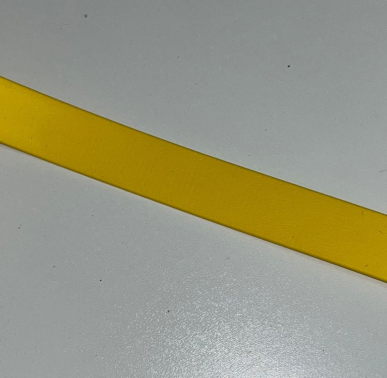 Farbmuster Biothane in Sonnengelb, Leine, Halsband, Maulkorb