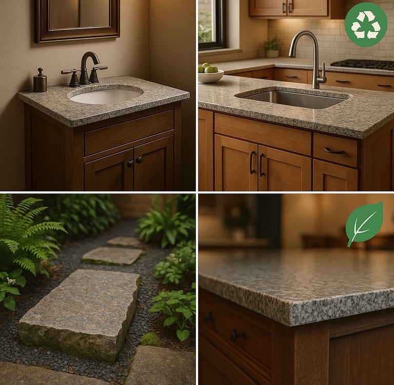 Reuse of left our granites
