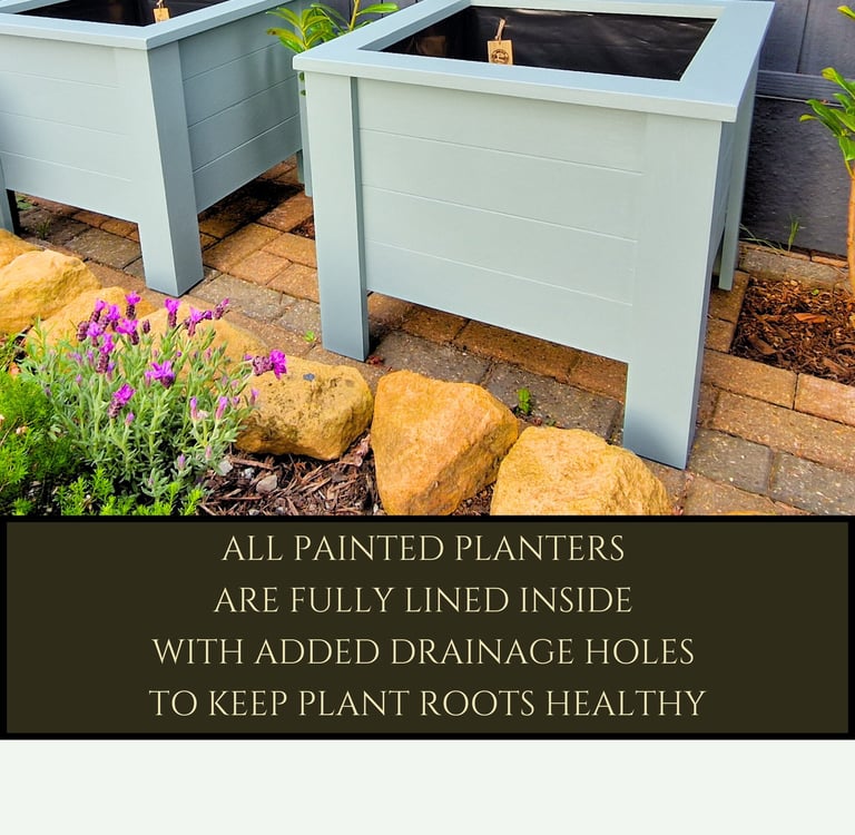 aston design planter painted in farrow and ball