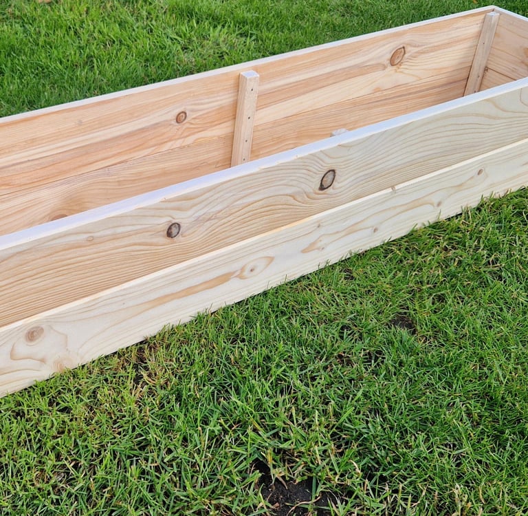 herb planter box wood plant pot vegetable herb strawberries tube reclaimed wooden box Ye Olde Wooden Board