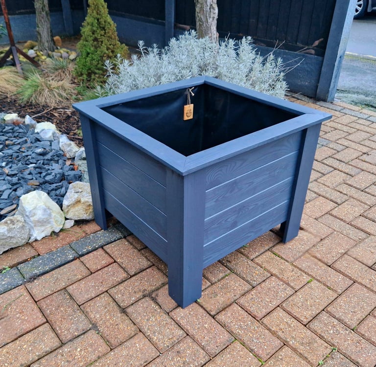 Wooden planter pair of 2 painted handmade  large size 100litre