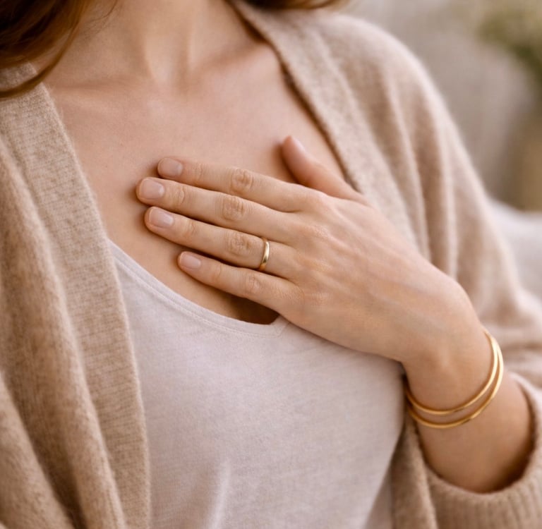 Temps de relâchement et de recentrage lors d'un soin énergétique