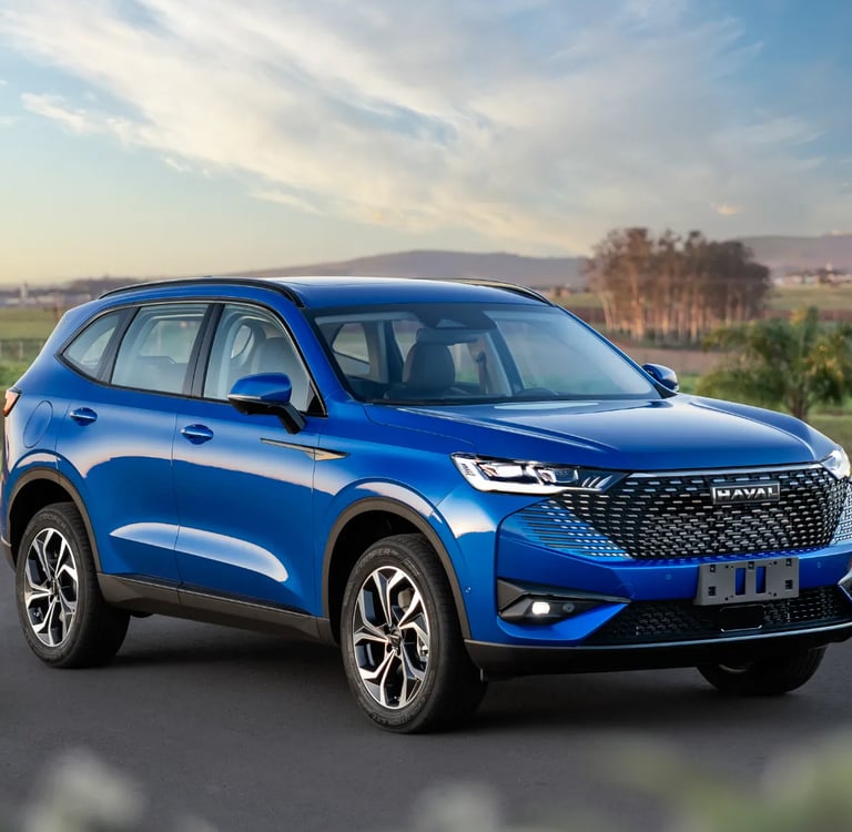 Carro da marca GWM na cor azul