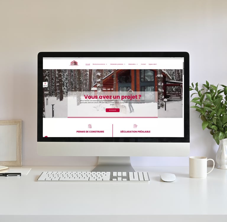Réalisation : Site internet - Office Plan - Amy Atelier Graphique