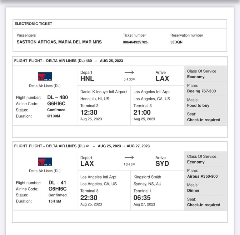 El pdf con el vuelo de Onwardfly
