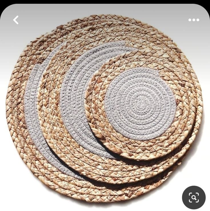 Round home textile placemats for dining tables, made in India, export quality