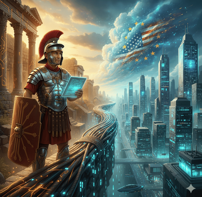 a man in a roman helmet and a map of a city