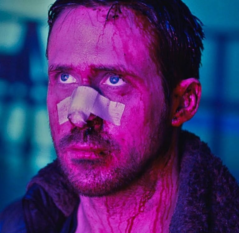 a woman in a black and white suit and red eye makeup