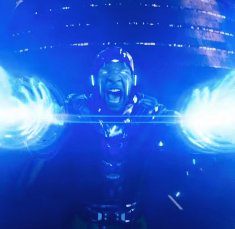 a man in a suit and a suit with a sword