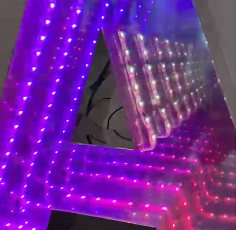 letras 3d infinito con luz led rgb