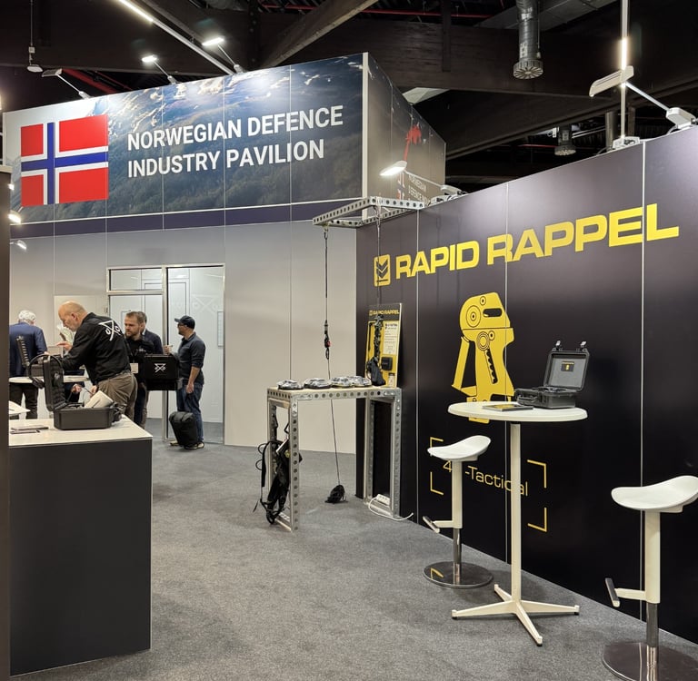 Norwegian Defence Industry Pavilion – Rapid Rappel stand
