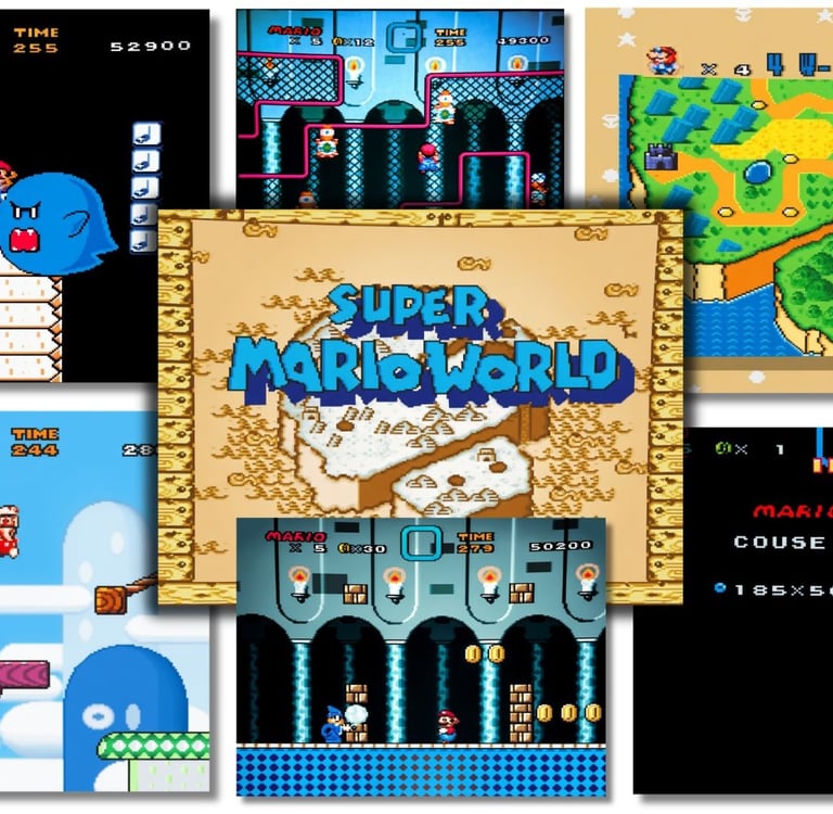 Imagens do jogo Super Mario World (protótipo) de 1988