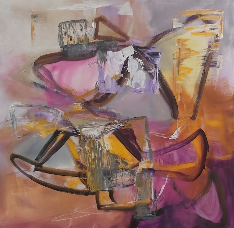 BEE AND BUTTERFLY panting by Paulette Melanson