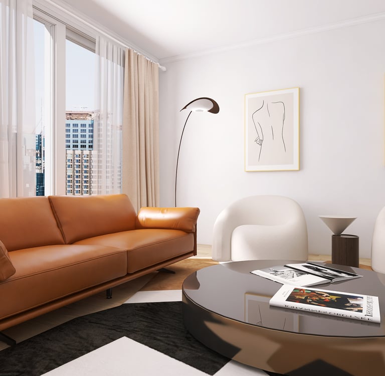 Living room rendering