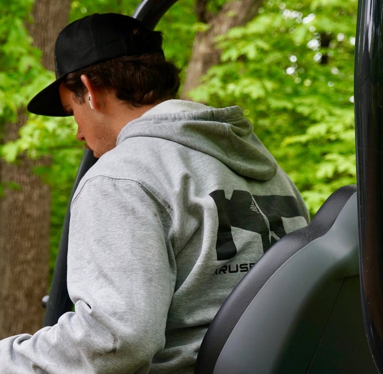 Patrick Kruse operating Kubota excavator