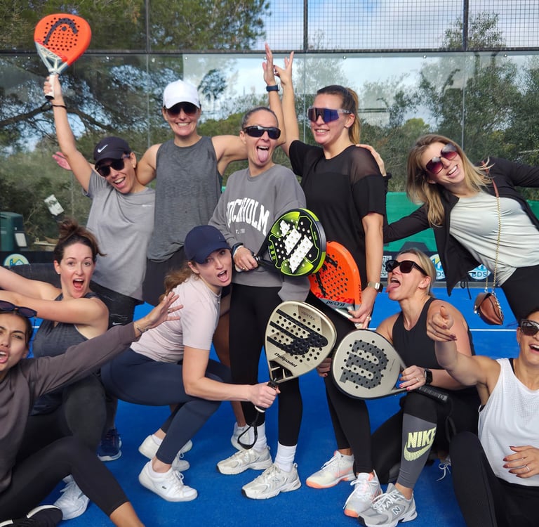 GIRLS PLAYING PADEL IN MALLORCA