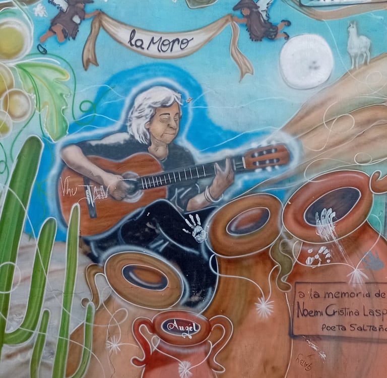 Foto de Un Bello y Colorido Mural Dándole Vida a una Pared.