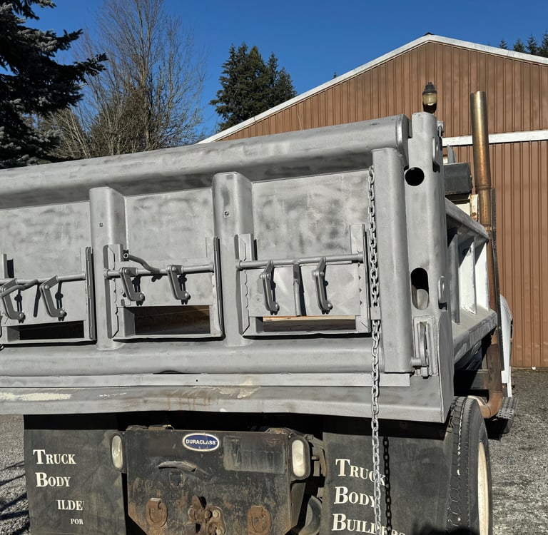 Blasted Dump truck box.