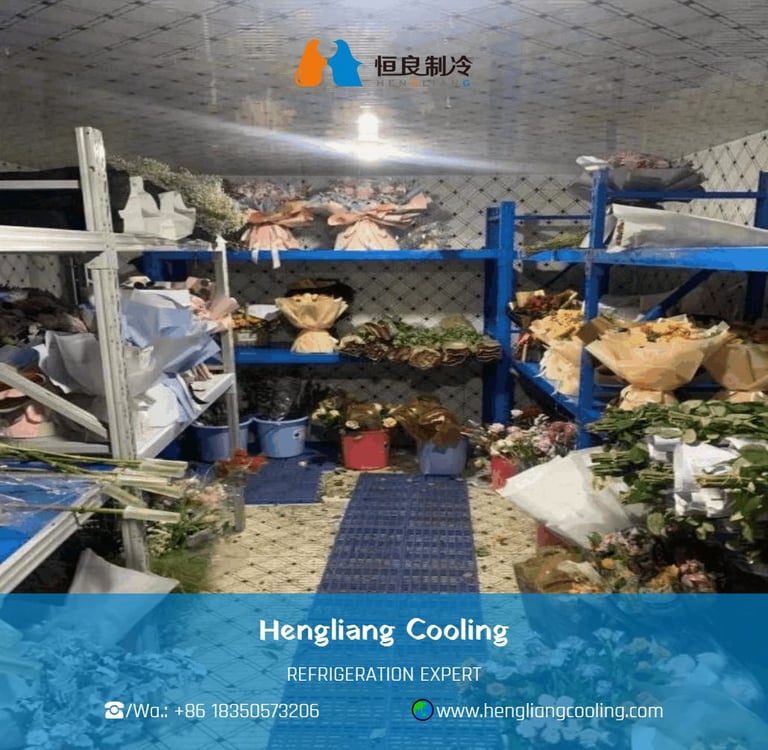 lower storage cold room for fresh cut flower preservation