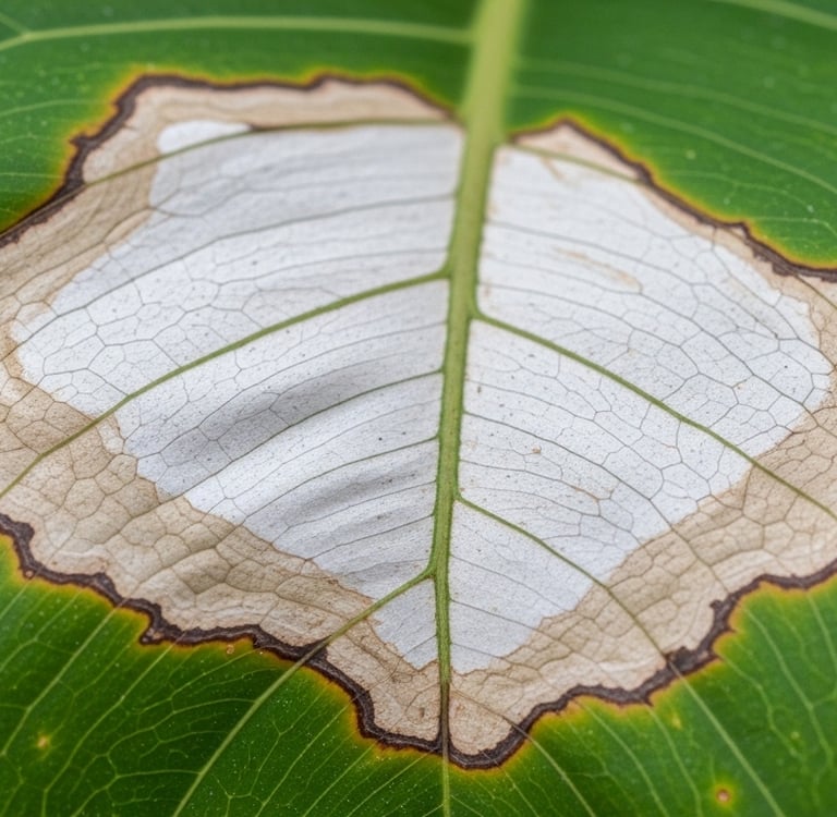 Manchas Blancas en Hojas: Quemaduras Solares en Plantas de Interior