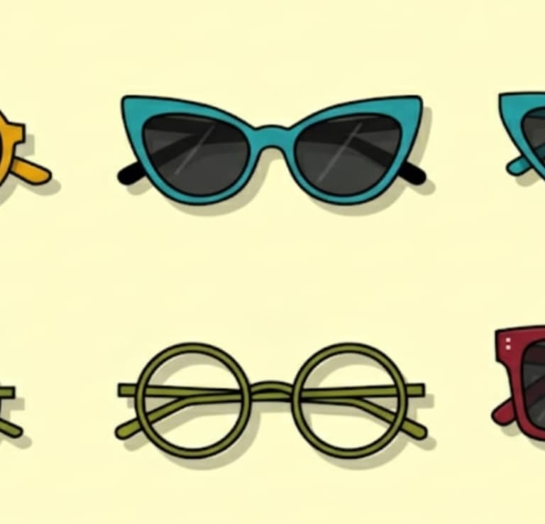 a variety of sunglasses and sunglasses with sunglasses