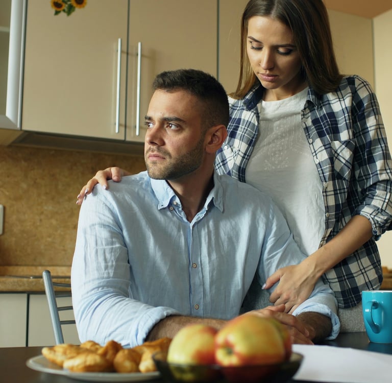 a couple having a disagreement that needs marriage counseling