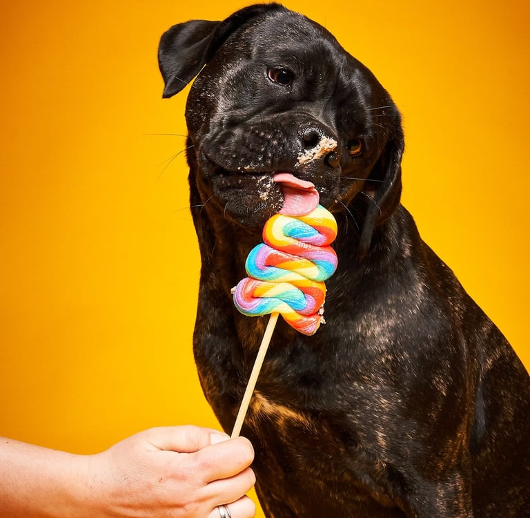 Katjas Hund mit Lolli
