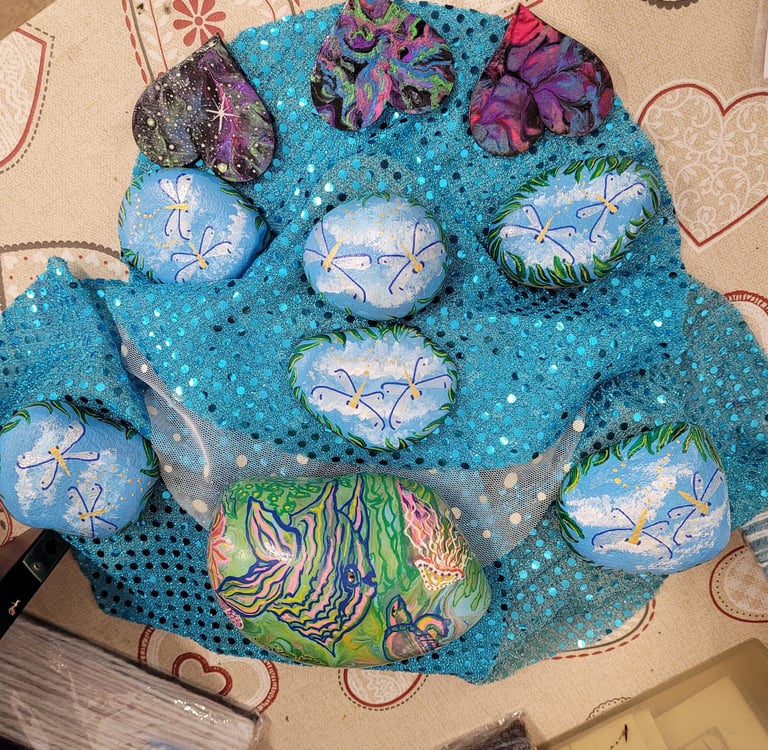 Sam Barnes painted stones