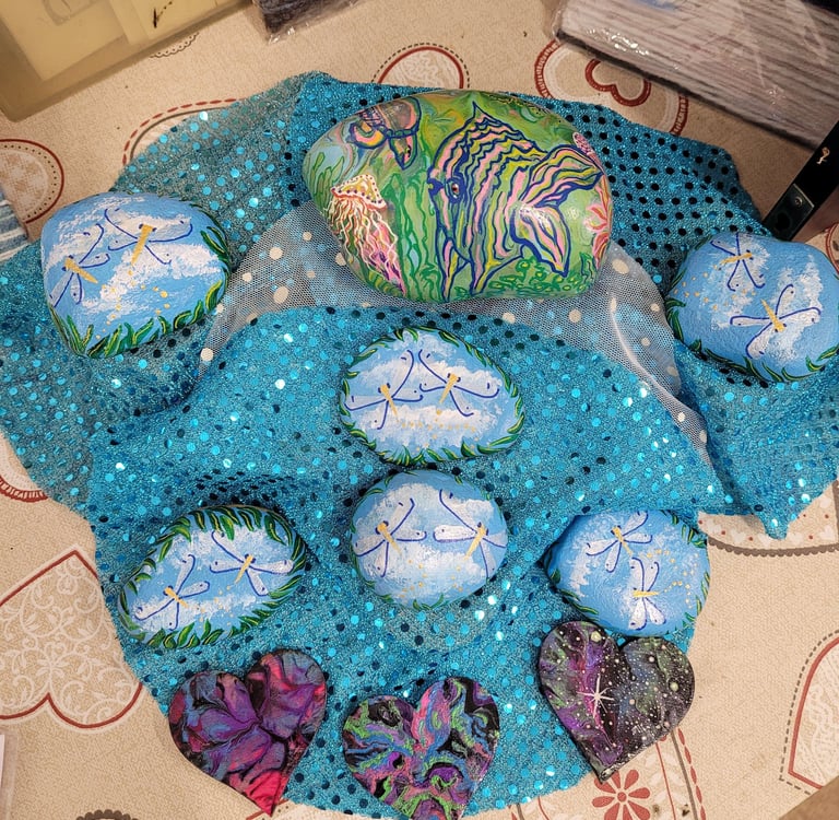 Sam Barnes painted stones