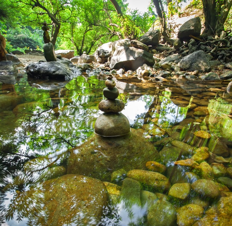 Balancing Rocks in Water
