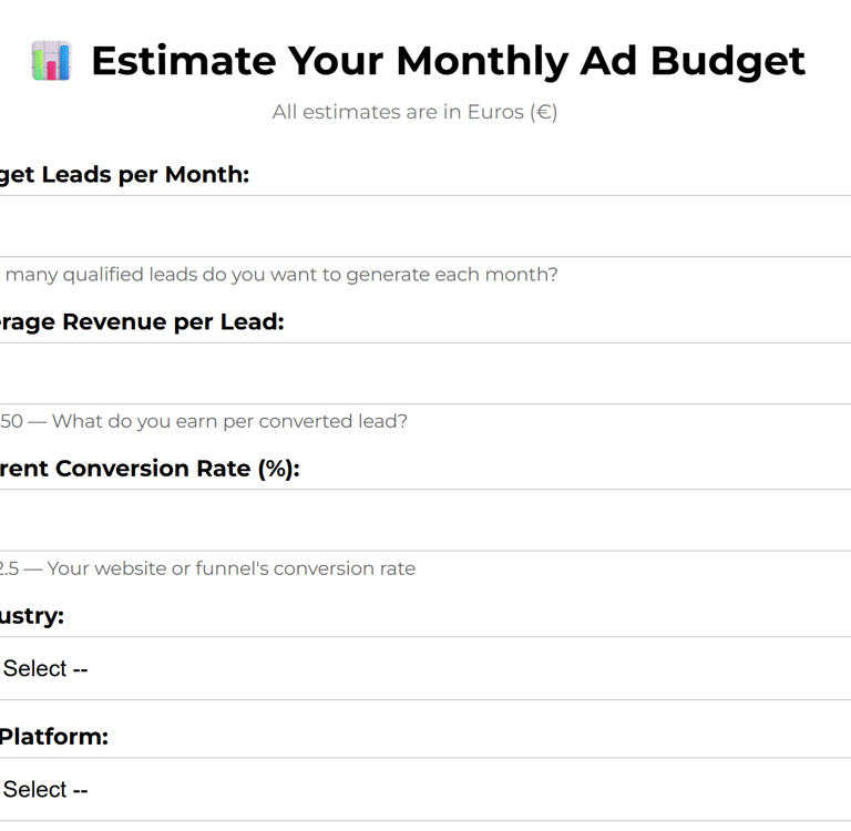 ad budget estimator