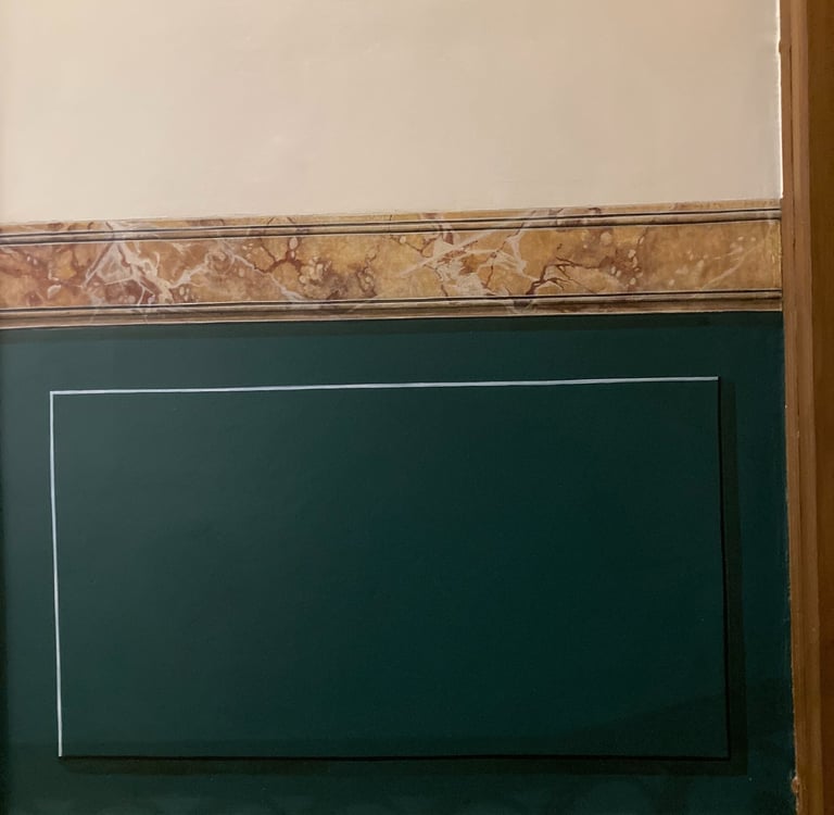 restauration faux-marbre soubassement   