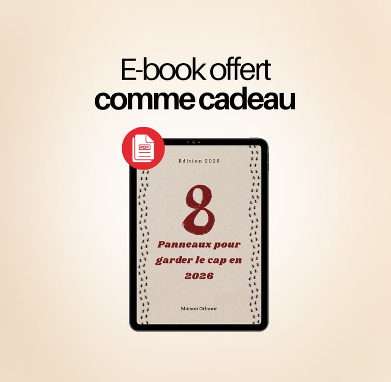Livre numérique gratuit 2026 offert, présenté sur une tablette comportant 8 panneaux pour vous aider