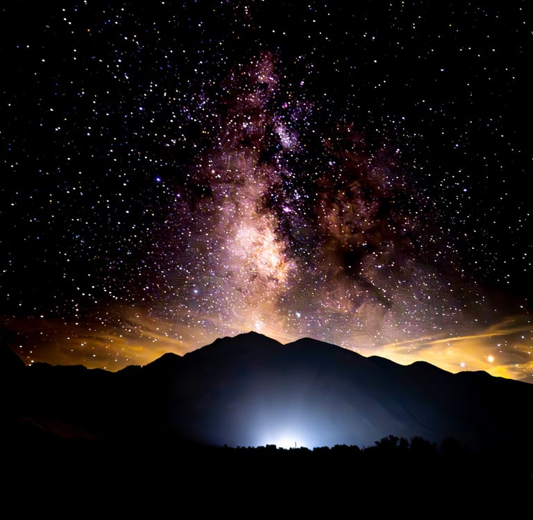 The Milky Way near Mammoth Lakes, CA, from the east looking toward the Sherwins