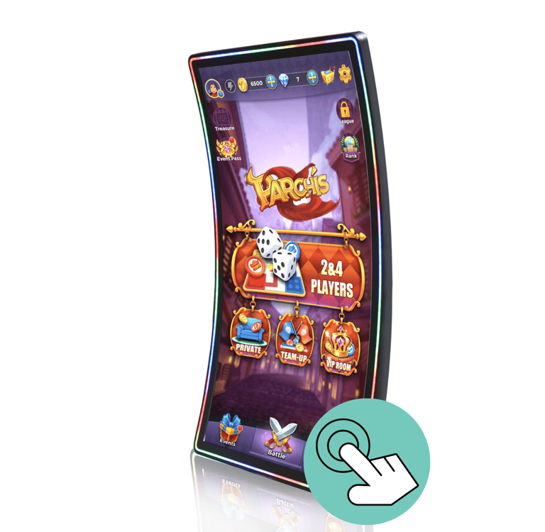 4k 10 points touch curved screen