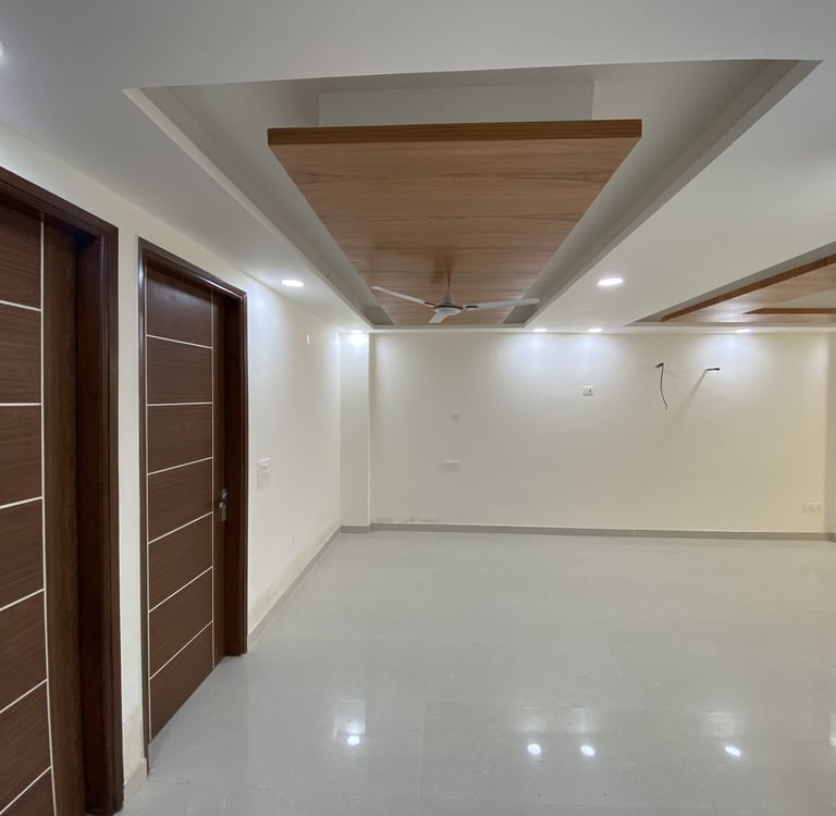 Corner 3 BHK flat for sale in Chattarpur with multiple balconies