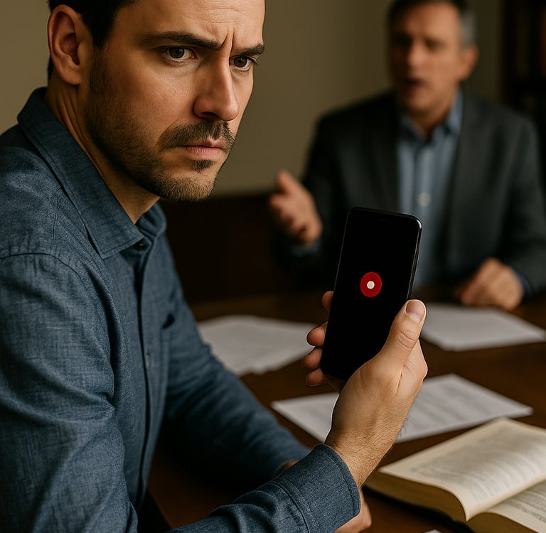 Posso gravar uma conversa e usar como prova no processo