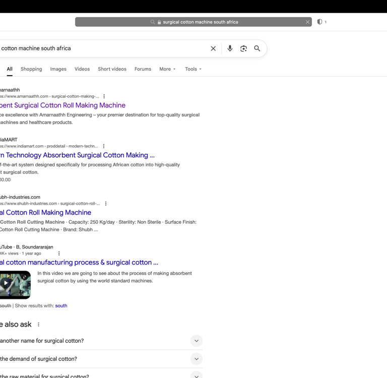 Surgical cotton roll making machine in Mumbai – Amaranaathh Engineering ranked #1 with SEO by dhana