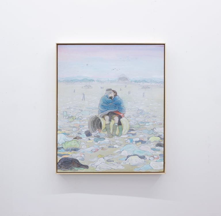 Arthur Metz artiste Adam & Eva
acrylique peinture galerie maxime allain fin du monde festival