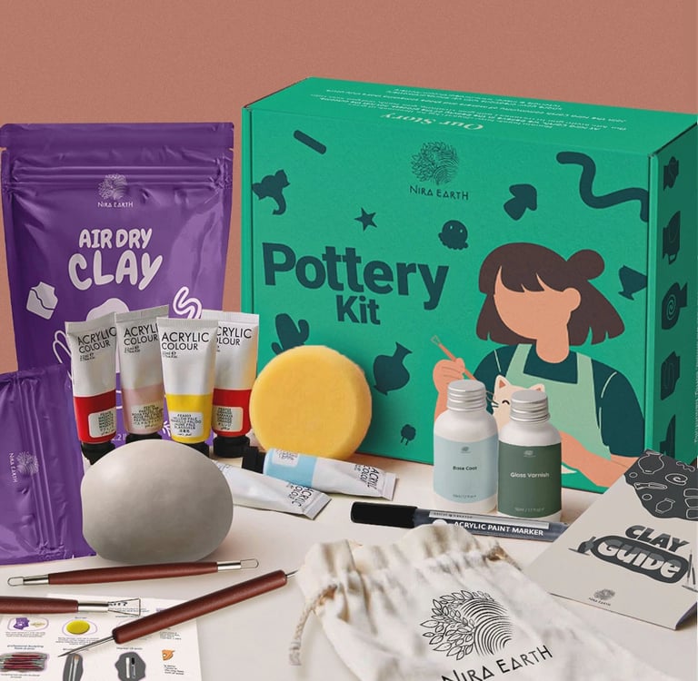 Handmade pottery kit gift set Canada eco-friendly craft supply