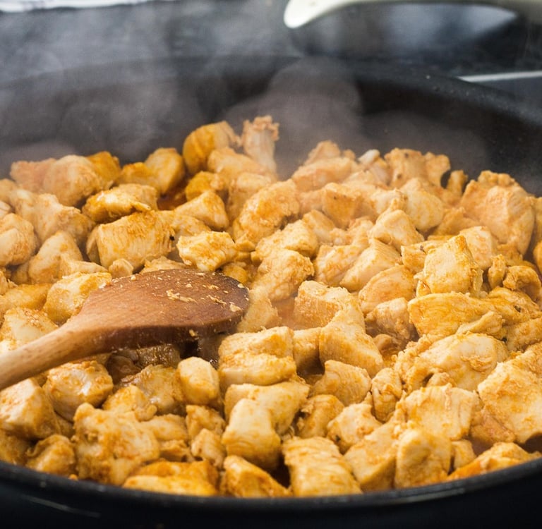 Obiad z piersi kurczaka