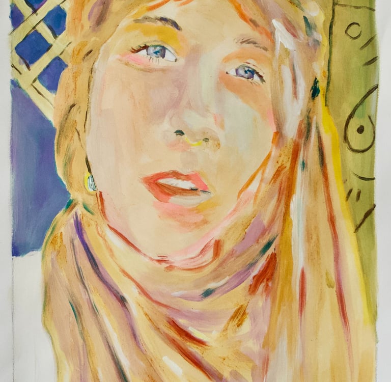 Autoportrait dans le désert- Artiste peintre Bordeaux