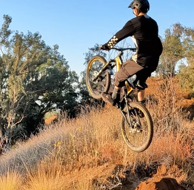 Mountain biker doing a jump
