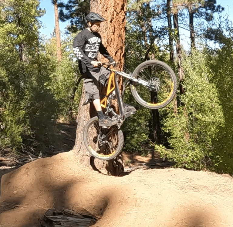 front wheel to high on mtb jump