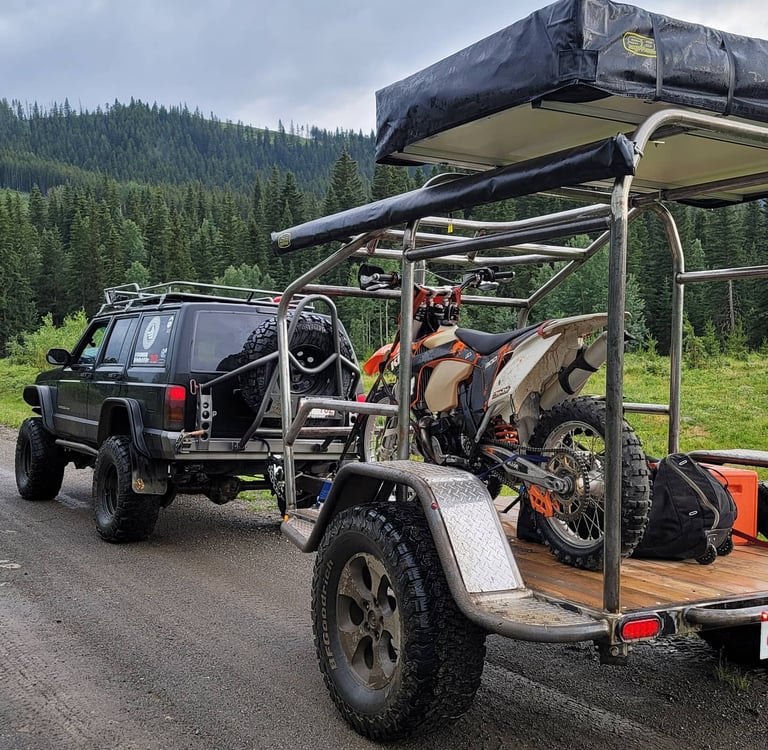 overland trailer, off road trailer, camping dirt bike trailer, okotoks alberta