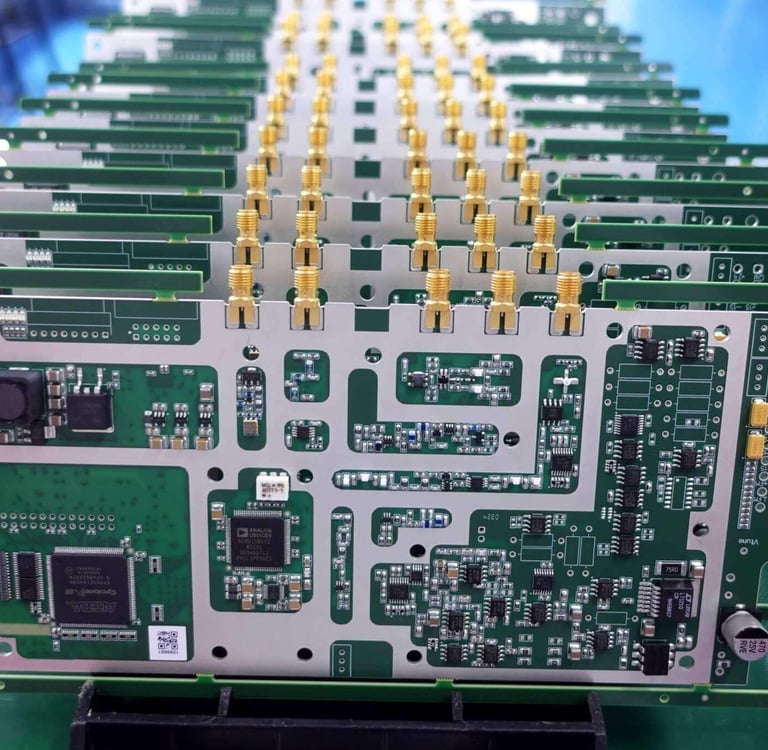 Application of High-Volume PCB Assembly services by Omini for large-scale production needs.