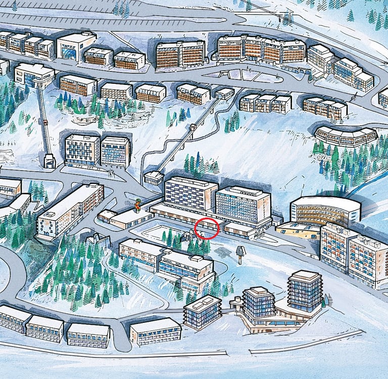 Location of restaurant in Flaine