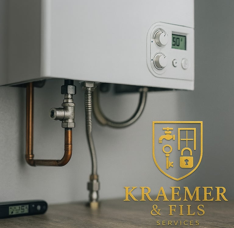 a close up of a gas stove and a clock